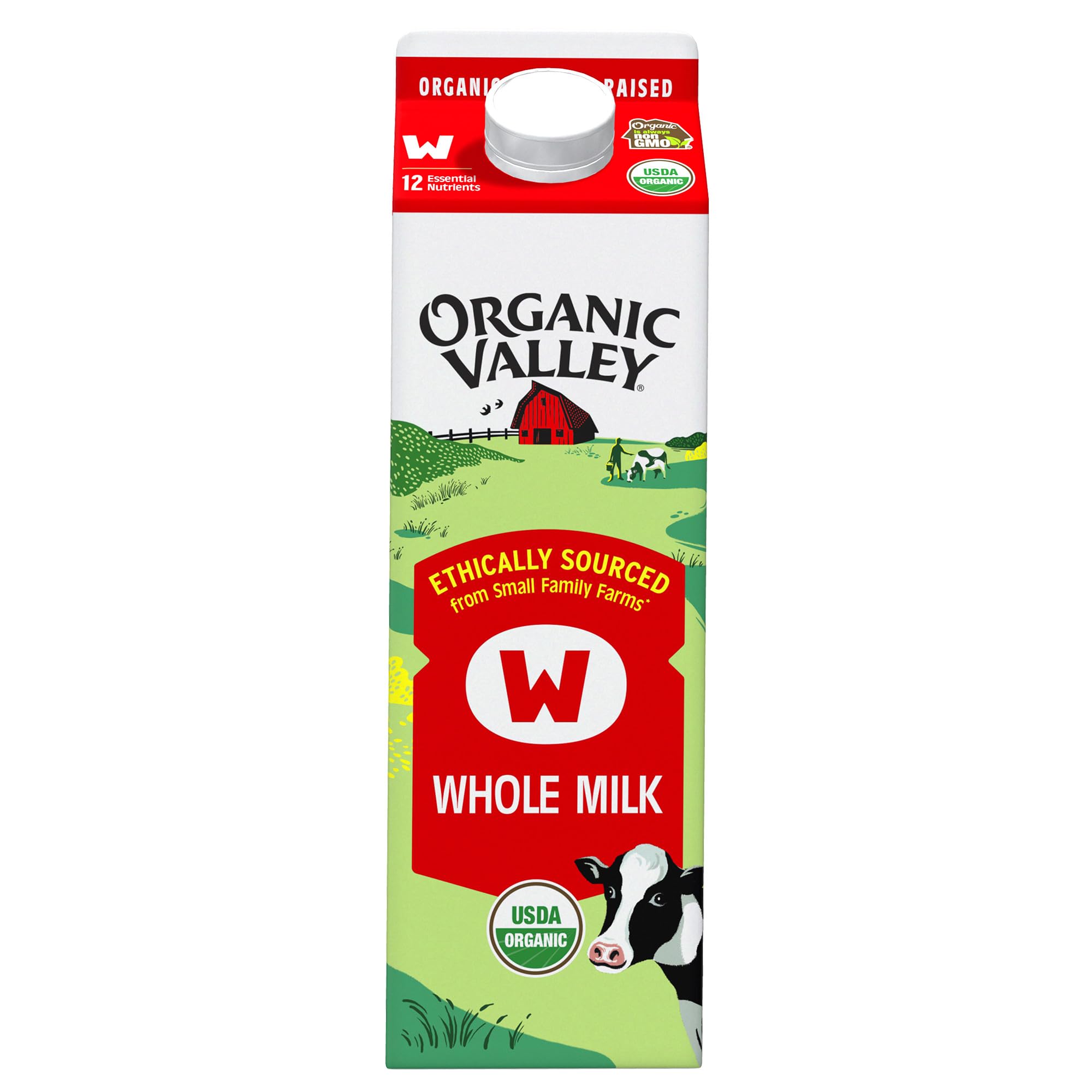 Organic Valley, Organic Whole Milk, 64 Oz (Half Gallon)