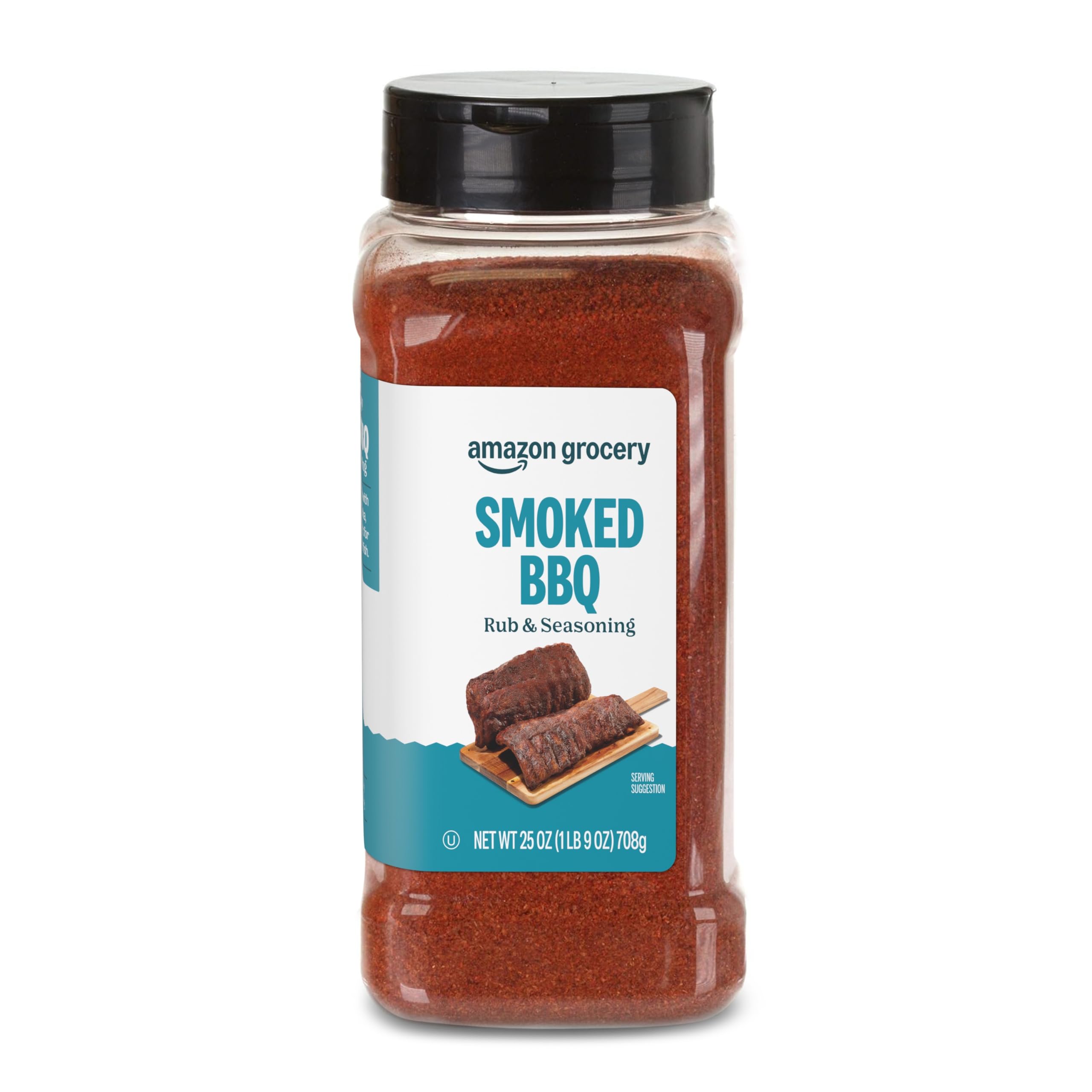 Amazon Grocery, Smoked BBQ Rub & Seasoning, 25 Oz (Previously Happy Belly, Packaging May Vary)