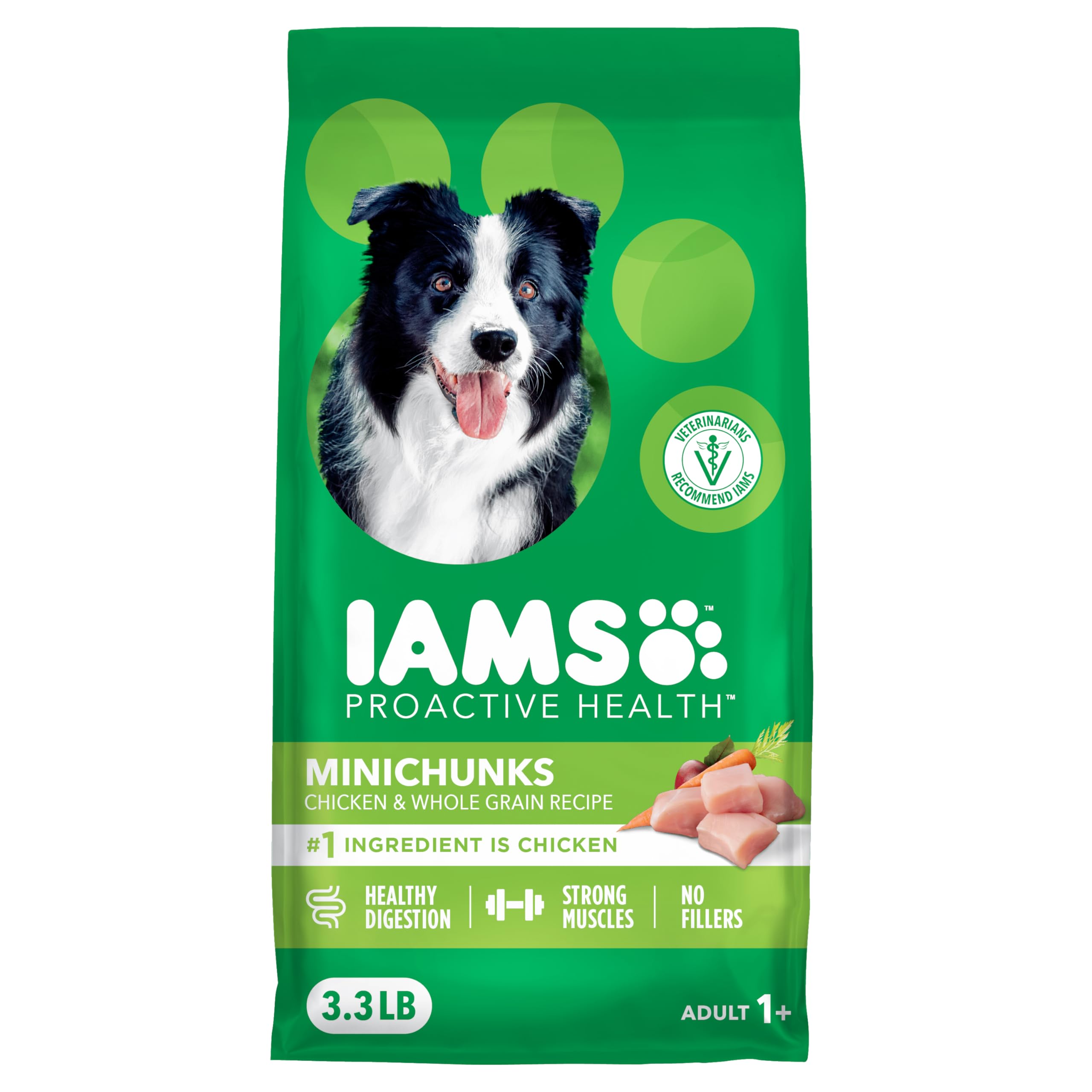 IAMS Proactive Health Minichunks Adult Dry Dog Food with Real Chicken, 30 lb. Bag