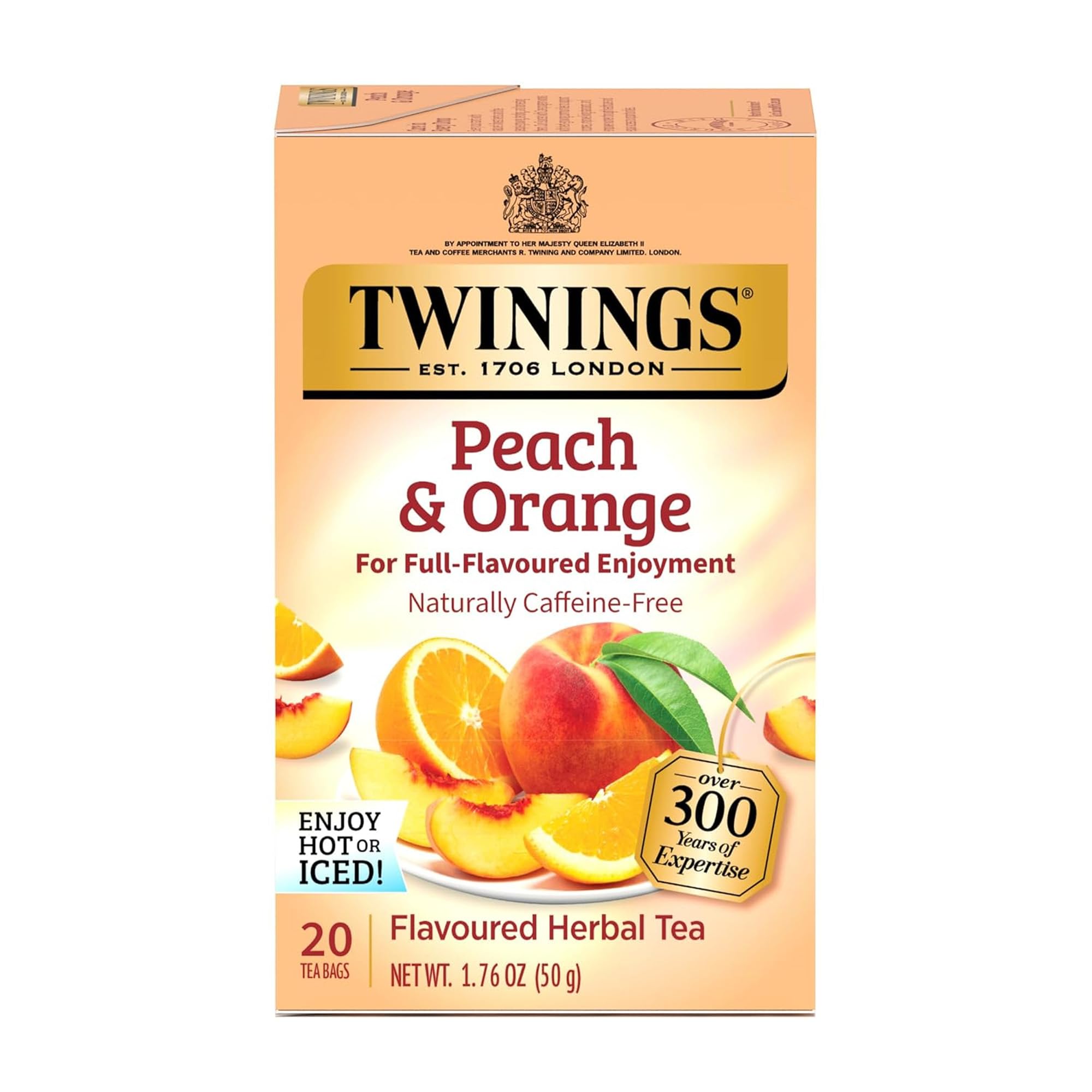 Twinings Lemon & Ginger Herbal Tea Individually Wrapped Bags, 100 Count (Pack of 1), Tangy Lemon, Spicy Ginger, Naturally Caffeine-Free, Enjoy Hot or Iced, 100 Teabags