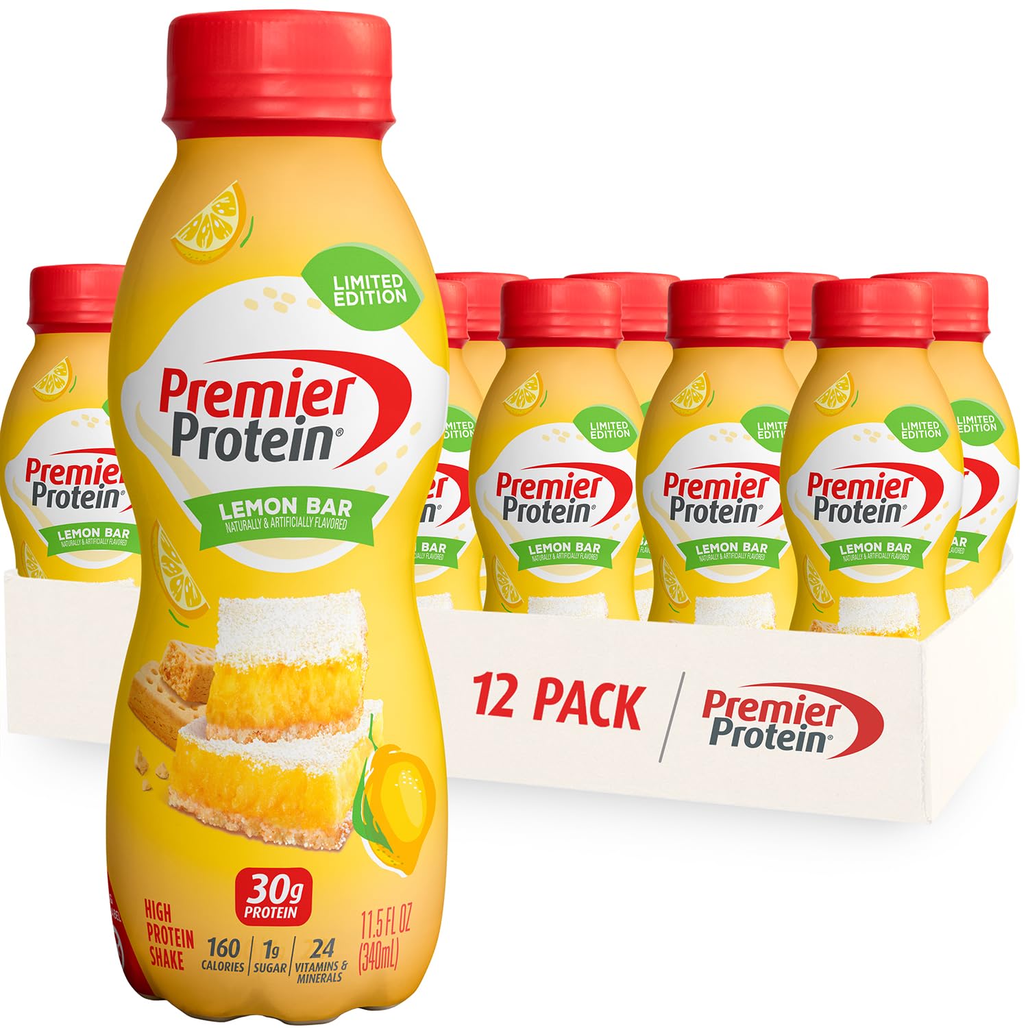 Premier Protein Shake, Caramel, 30g Protein, No Added Sugar, 24 Vitamins & Minerals to Support Immune Health, 11.5 fl oz, 12 Pack (Packaging May Vary)