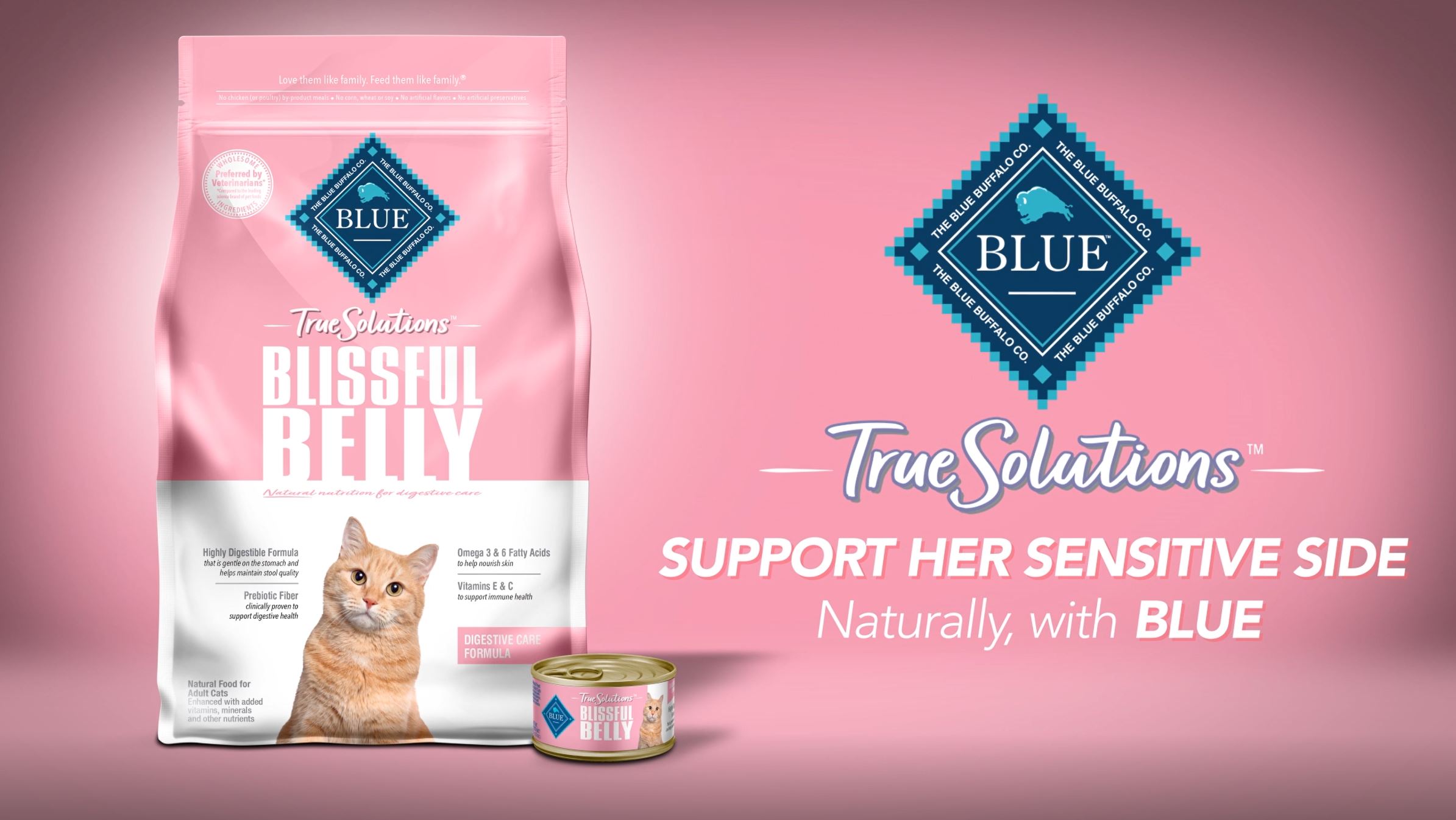 Blue Buffalo True Solutions Digestive Care Natural Dry Cat Food for Adult Cats, Chicken, 11-lb. Bag