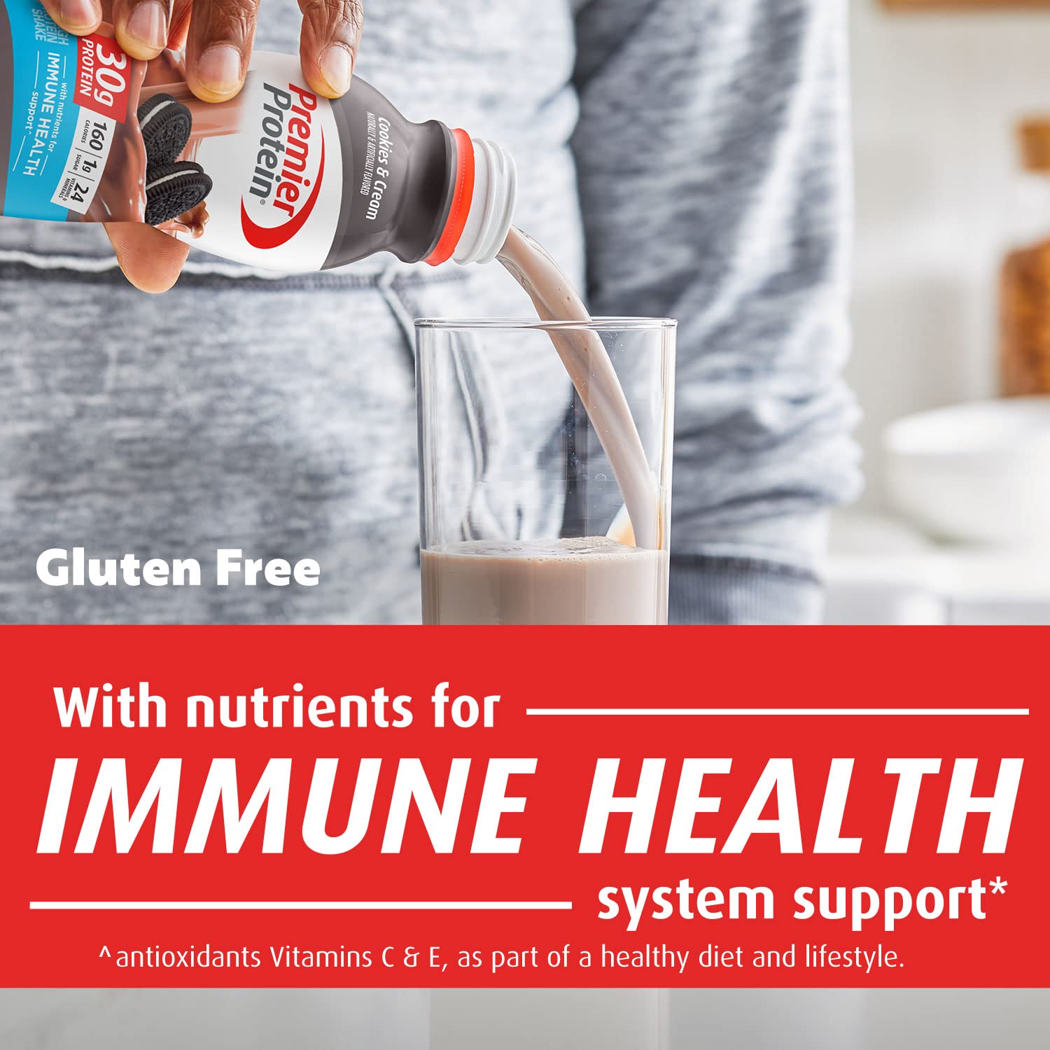 Premier Protein Shake, Caramel, 30g Protein, No Added Sugar, 24 Vitamins & Minerals to Support Immune Health, 11.5 fl oz, 12 Pack (Packaging May Vary)