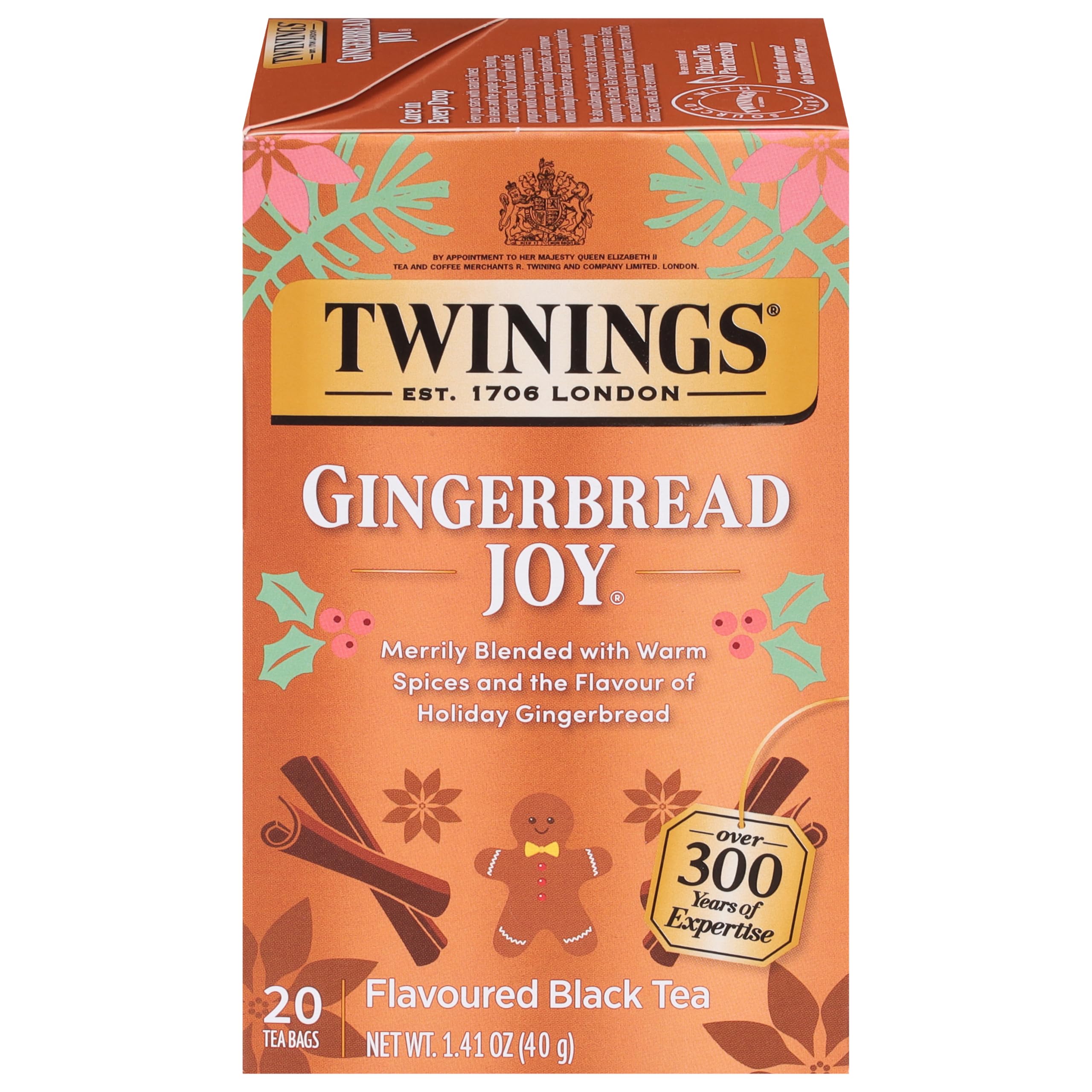 Twinings Lemon & Ginger Herbal Tea Individually Wrapped Bags, 100 Count (Pack of 1), Tangy Lemon, Spicy Ginger, Naturally Caffeine-Free, Enjoy Hot or Iced, 100 Teabags