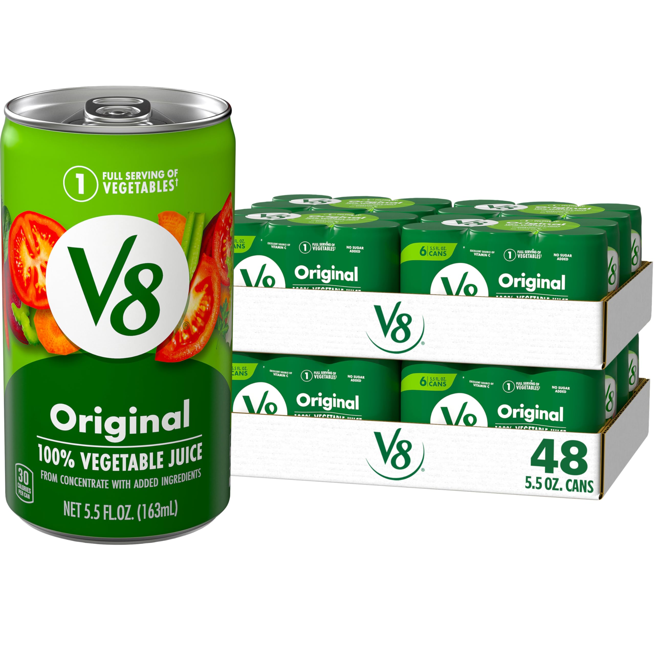V8 Original 100% Vegetable Juice, 11.5 fl oz Can (24 Pack)