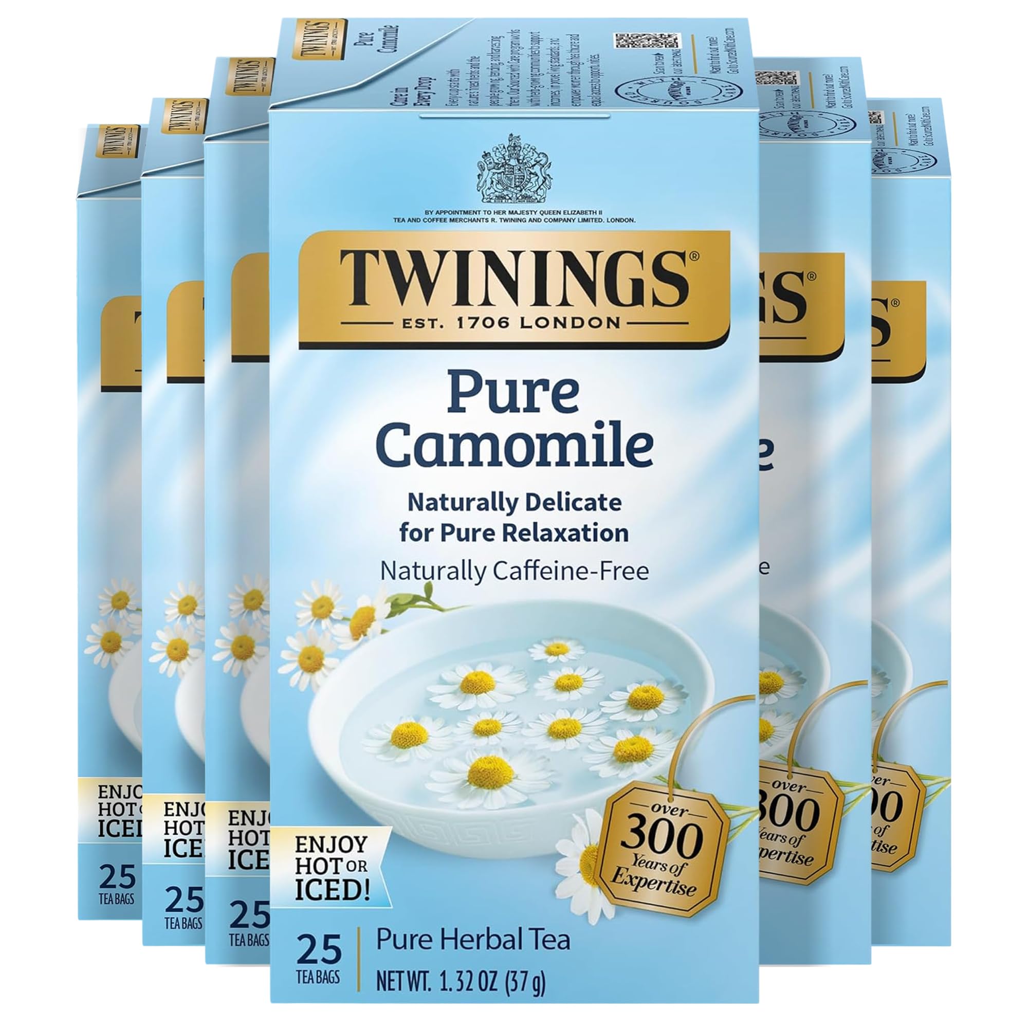 Twinings Lemon & Ginger Herbal Tea Individually Wrapped Bags, 100 Count (Pack of 1), Tangy Lemon, Spicy Ginger, Naturally Caffeine-Free, Enjoy Hot or Iced, 100 Teabags