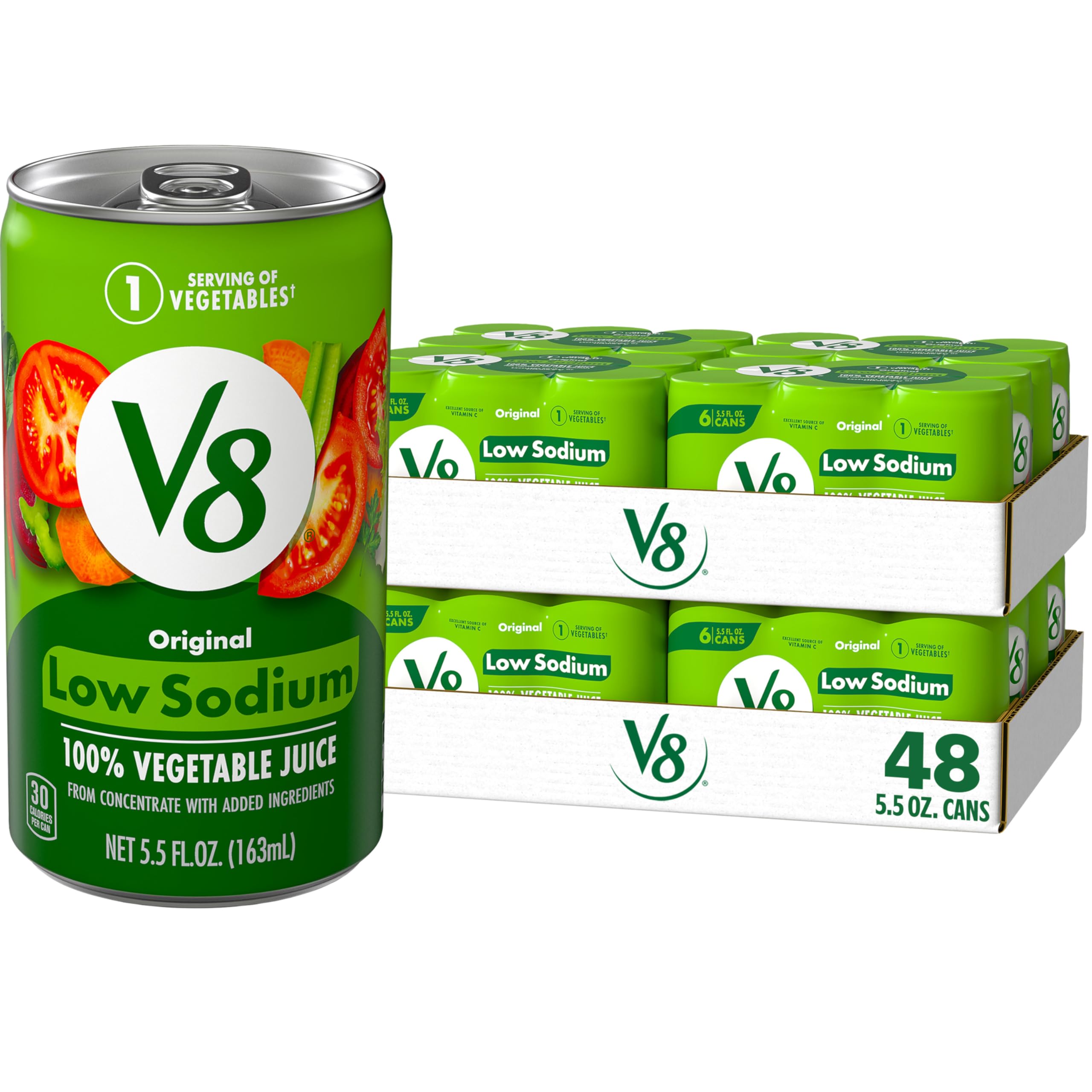 V8 Original 100% Vegetable Juice, 11.5 fl oz Can (24 Pack)