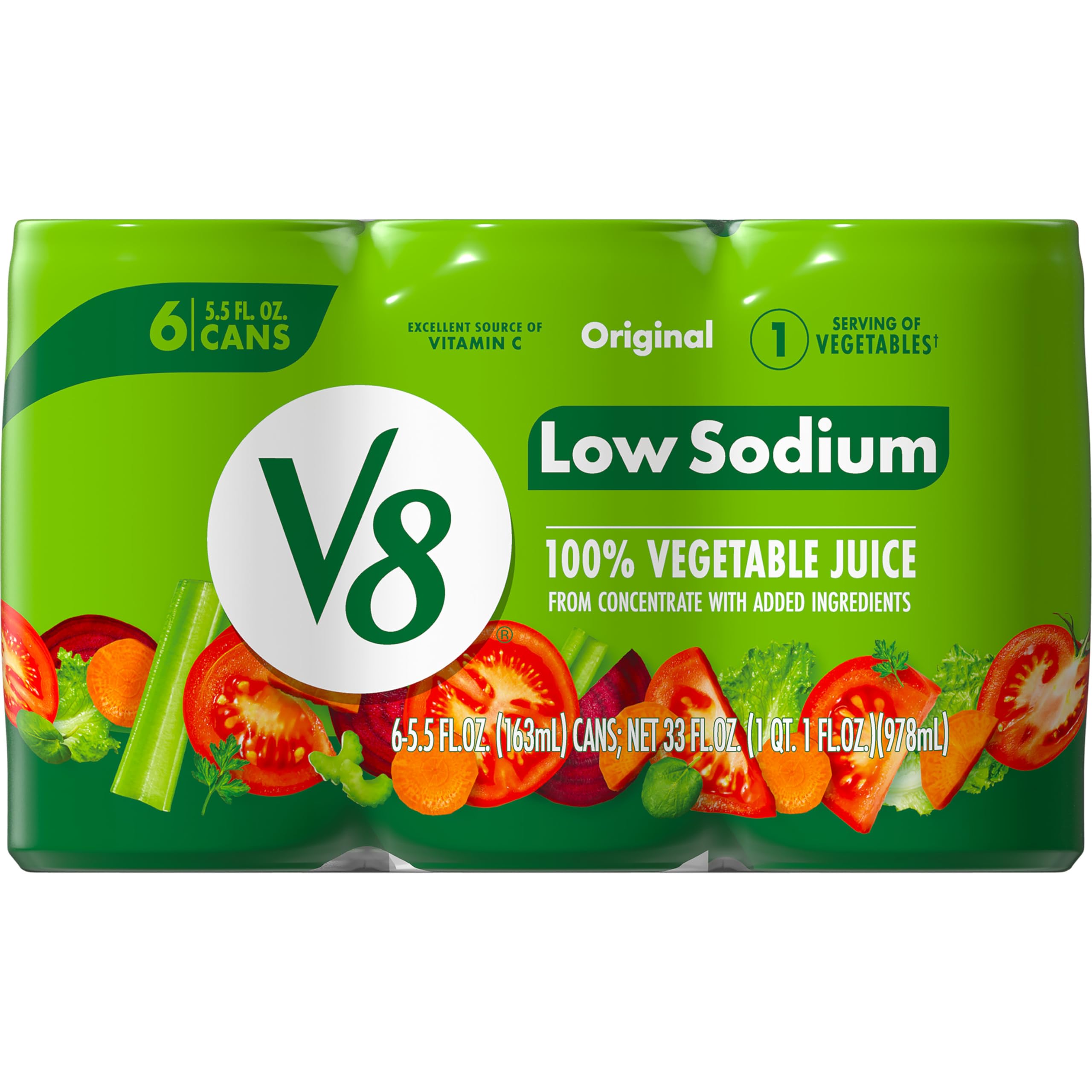 V8 Original 100% Vegetable Juice, 11.5 fl oz Can (24 Pack)