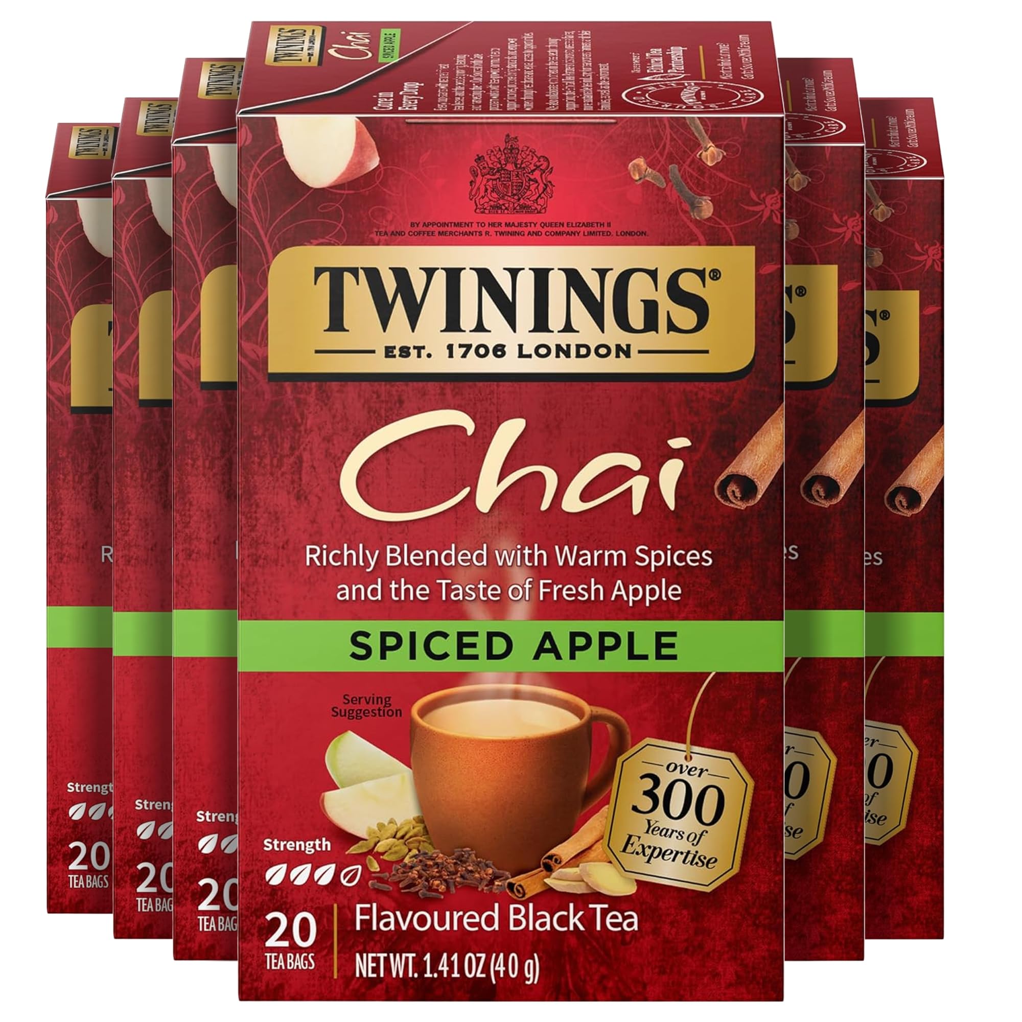 Twinings Lemon & Ginger Herbal Tea Individually Wrapped Bags, 100 Count (Pack of 1), Tangy Lemon, Spicy Ginger, Naturally Caffeine-Free, Enjoy Hot or Iced, 100 Teabags