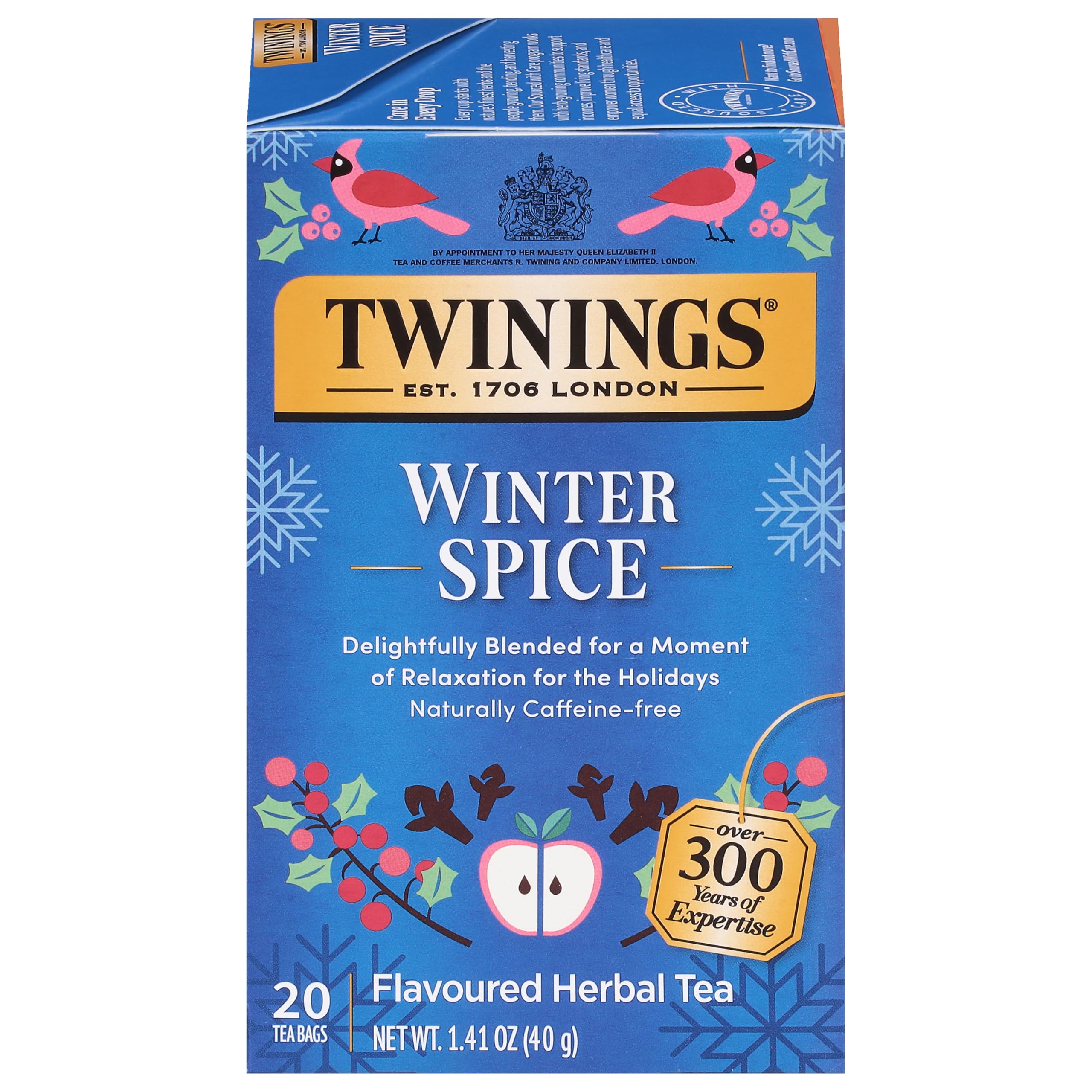 Twinings Lemon & Ginger Herbal Tea Individually Wrapped Bags, 100 Count (Pack of 1), Tangy Lemon, Spicy Ginger, Naturally Caffeine-Free, Enjoy Hot or Iced, 100 Teabags
