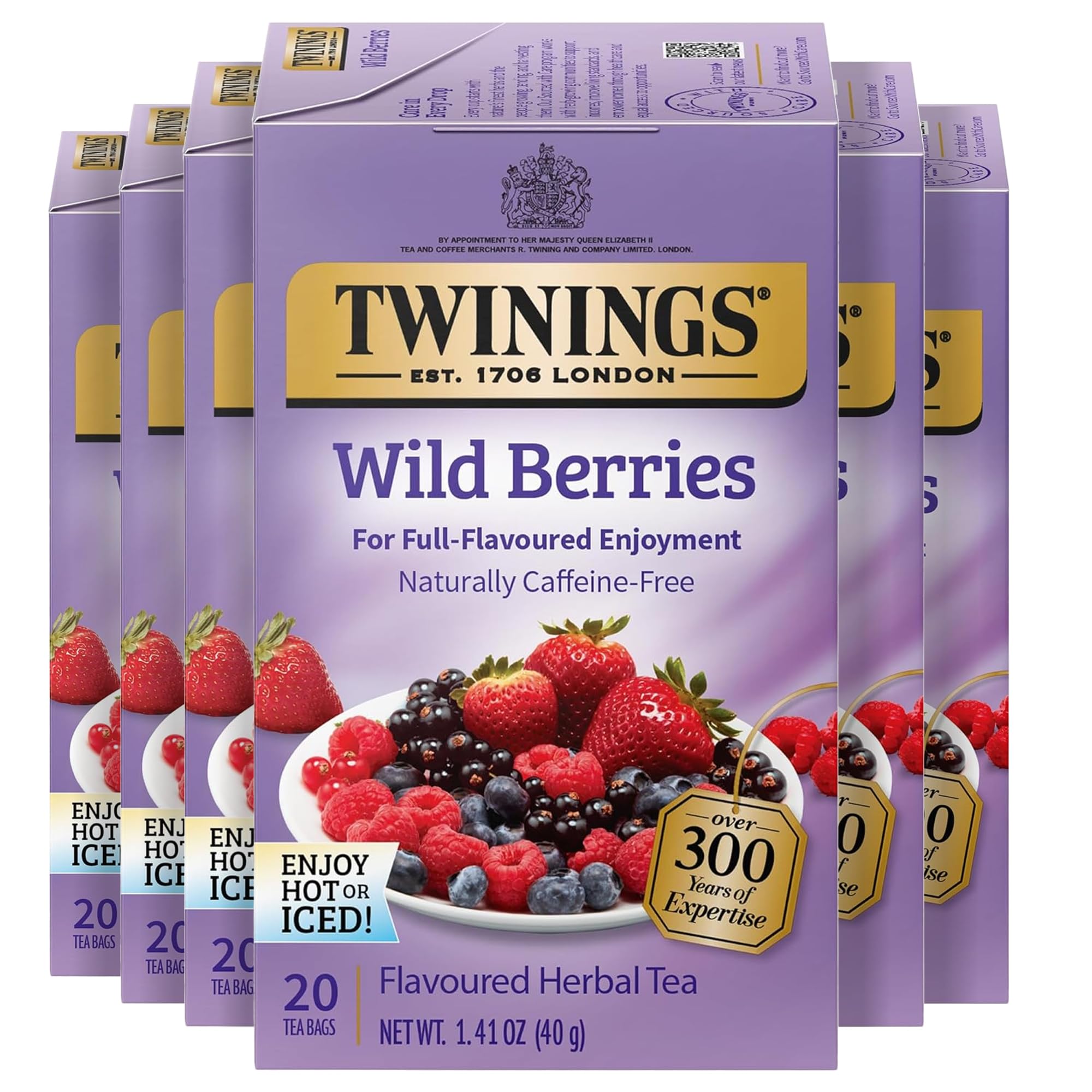 Twinings Lemon & Ginger Herbal Tea Individually Wrapped Bags, 100 Count (Pack of 1), Tangy Lemon, Spicy Ginger, Naturally Caffeine-Free, Enjoy Hot or Iced, 100 Teabags