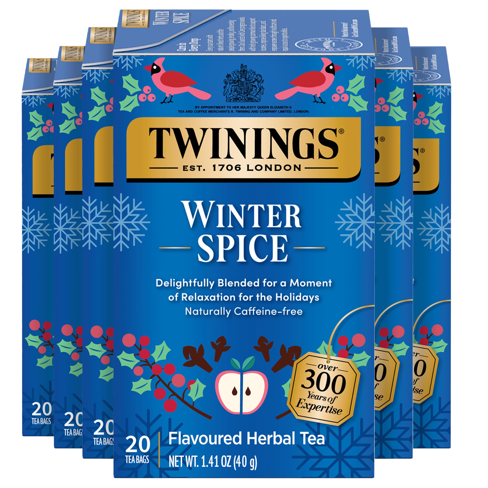 Twinings Lemon & Ginger Herbal Tea Individually Wrapped Bags, 100 Count (Pack of 1), Tangy Lemon, Spicy Ginger, Naturally Caffeine-Free, Enjoy Hot or Iced, 100 Teabags
