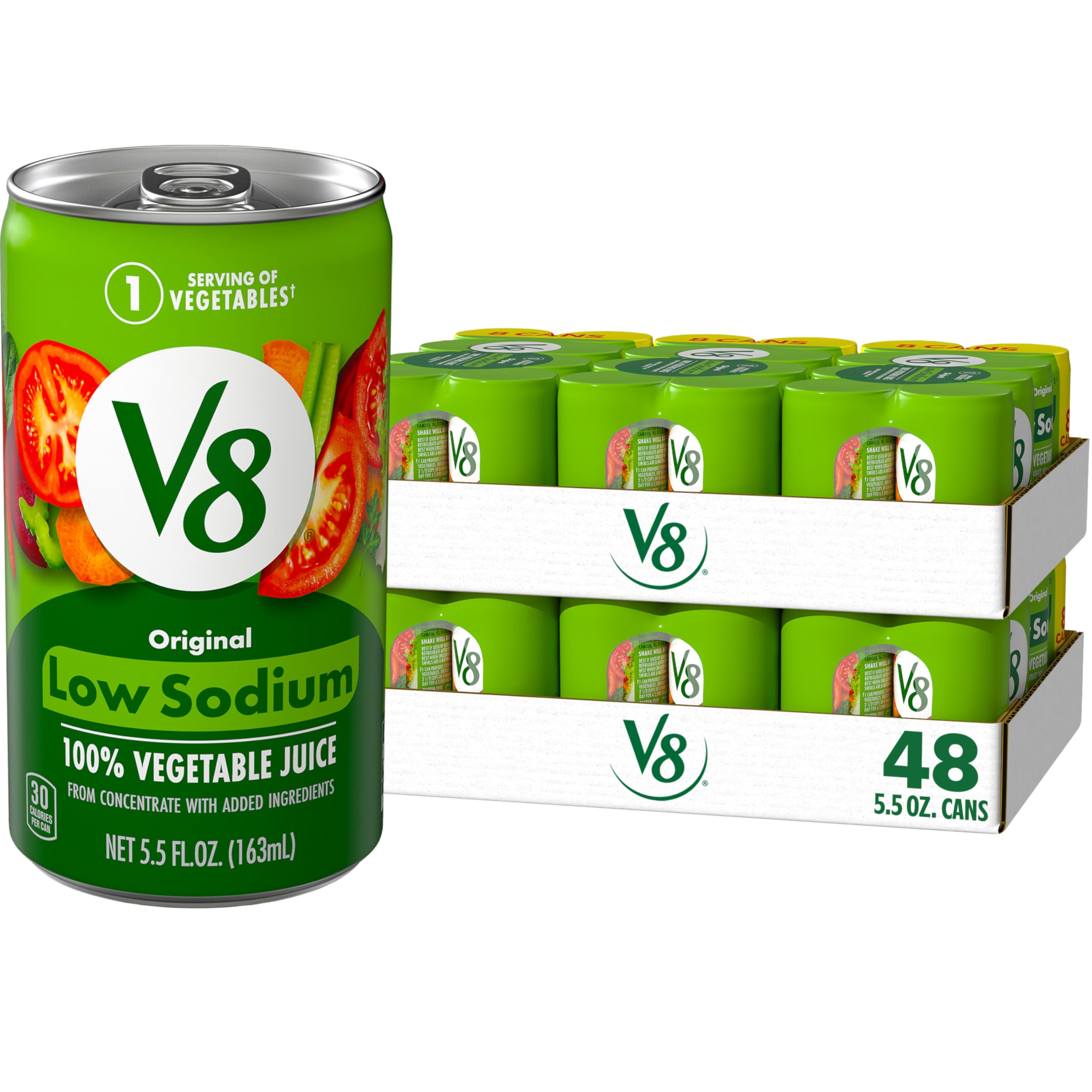 V8 Original 100% Vegetable Juice, 11.5 fl oz Can (24 Pack)