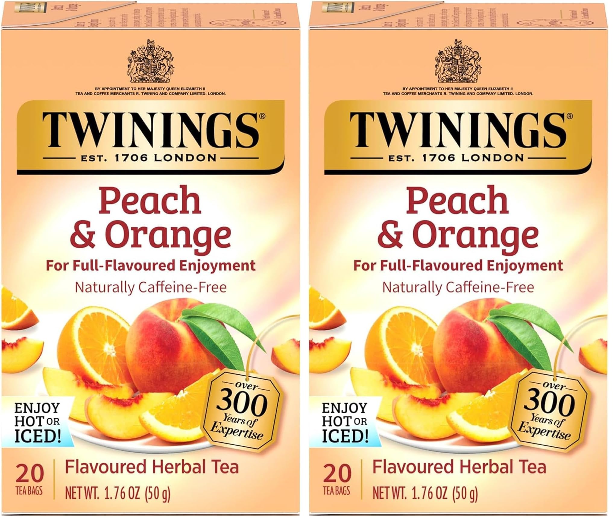Twinings Lemon & Ginger Herbal Tea Individually Wrapped Bags, 100 Count (Pack of 1), Tangy Lemon, Spicy Ginger, Naturally Caffeine-Free, Enjoy Hot or Iced, 100 Teabags