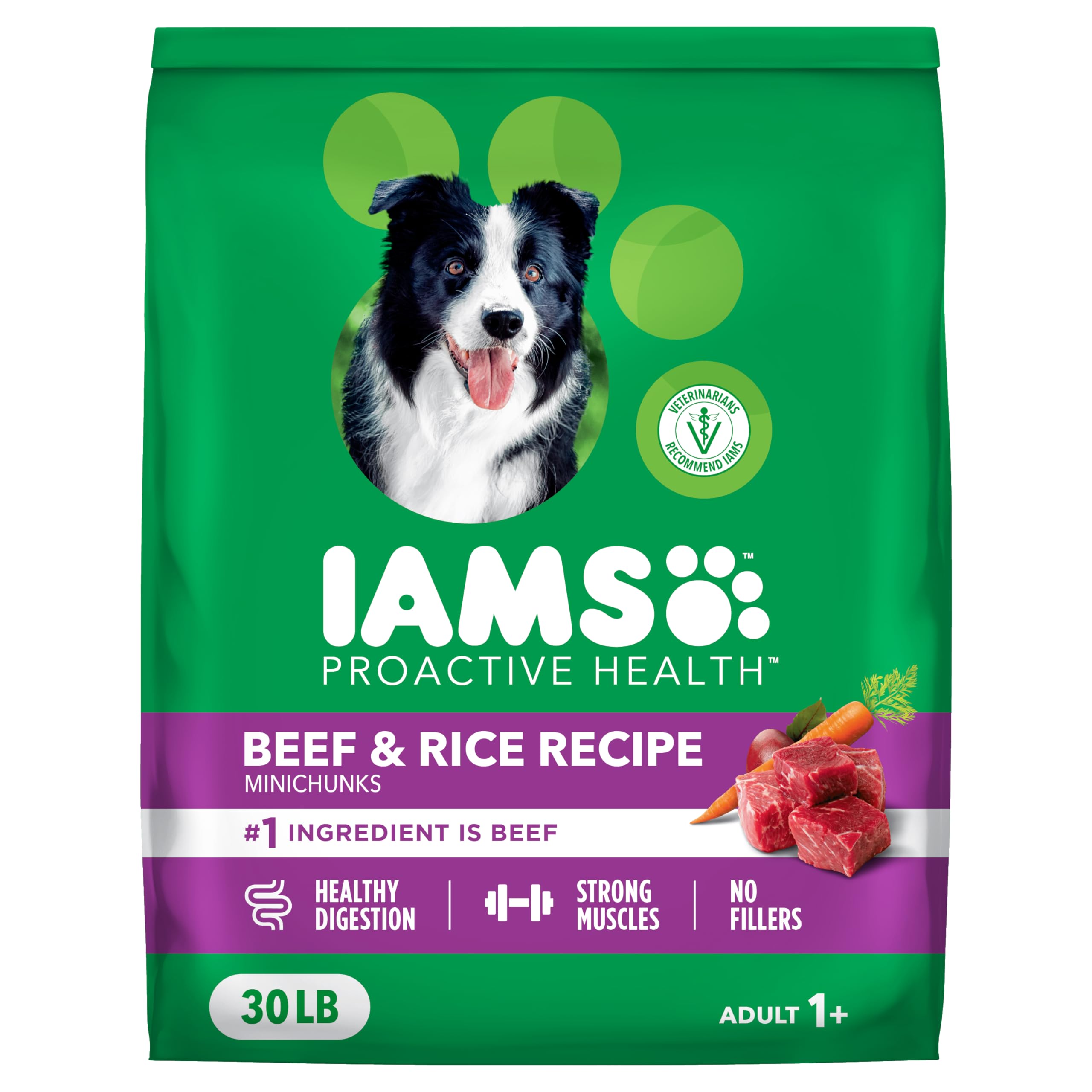 IAMS Proactive Health Minichunks Adult Dry Dog Food with Real Chicken, 30 lb. Bag