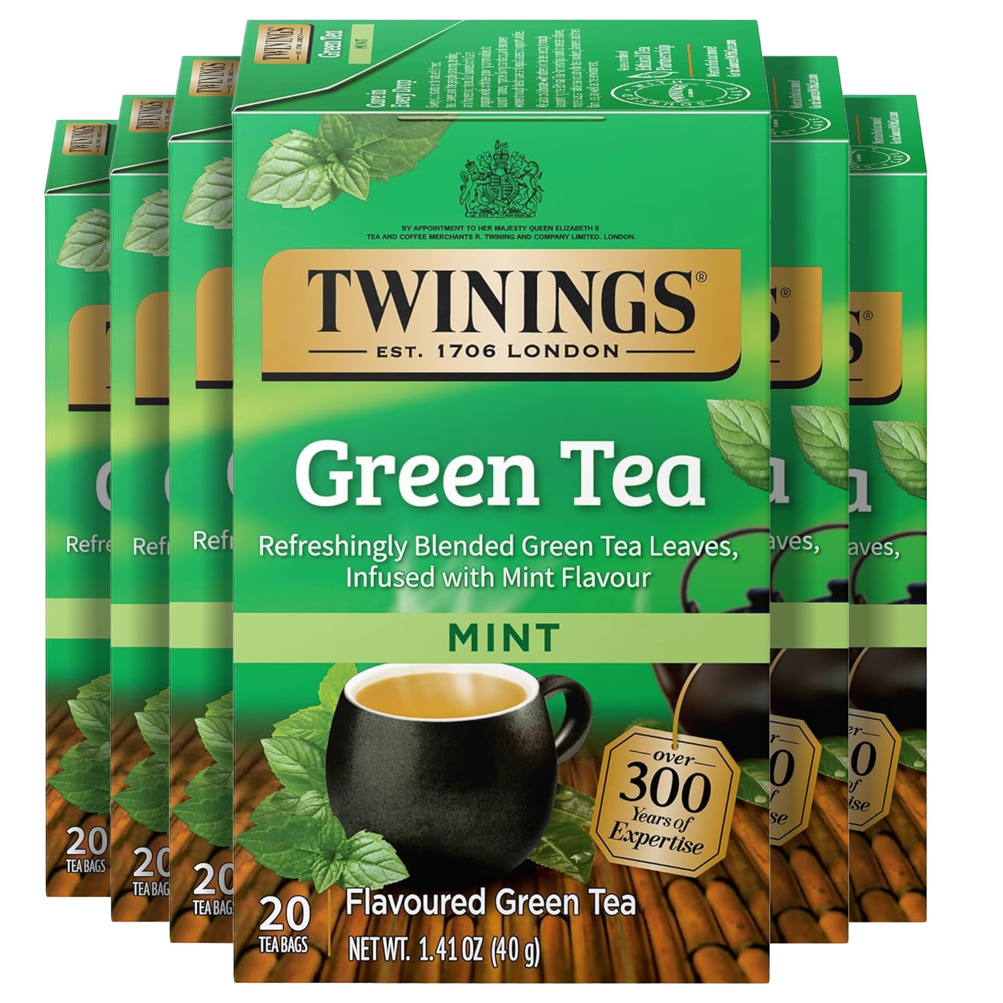 Twinings Lemon & Ginger Herbal Tea Individually Wrapped Bags, 100 Count (Pack of 1), Tangy Lemon, Spicy Ginger, Naturally Caffeine-Free, Enjoy Hot or Iced, 100 Teabags