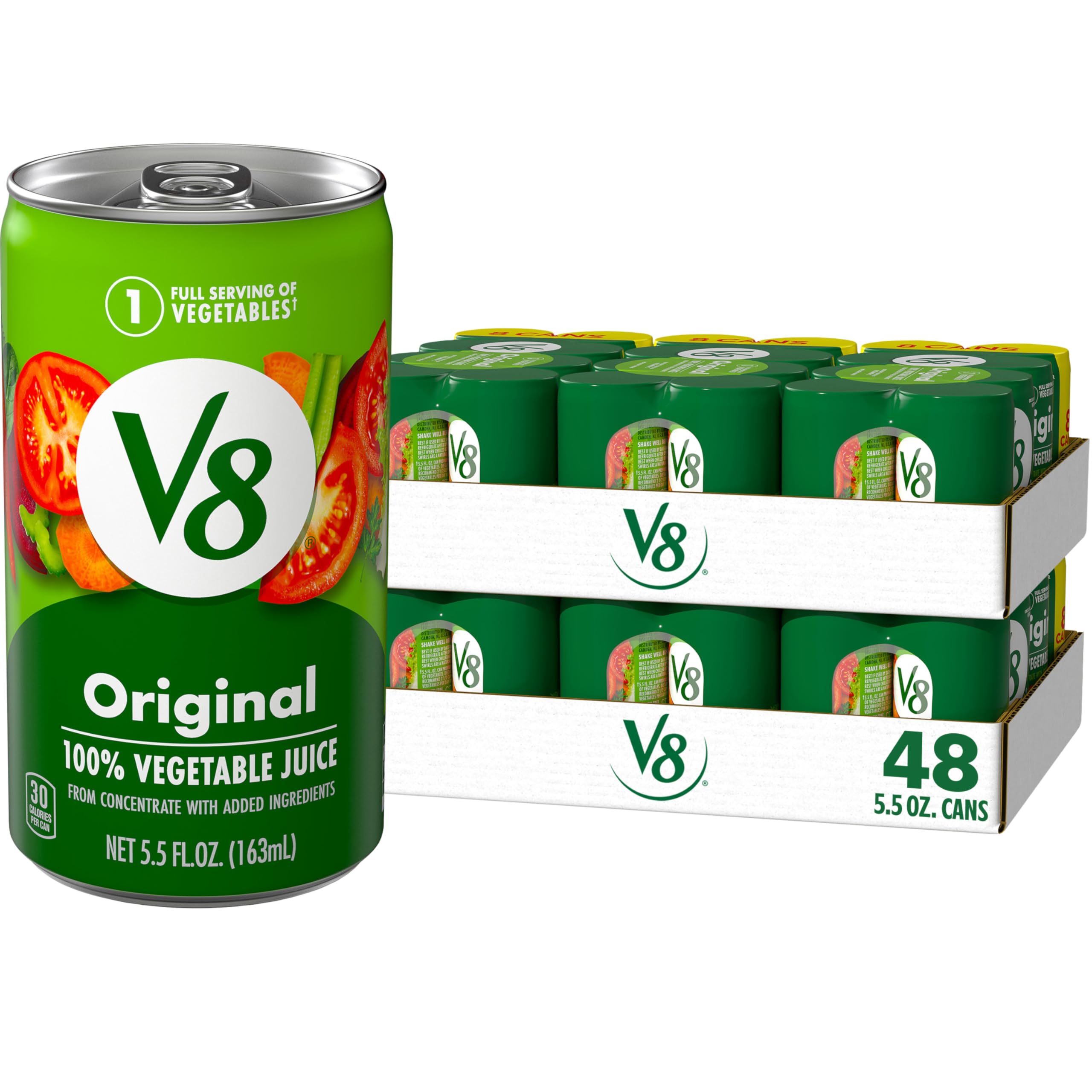 V8 Original 100% Vegetable Juice, 11.5 fl oz Can (24 Pack)