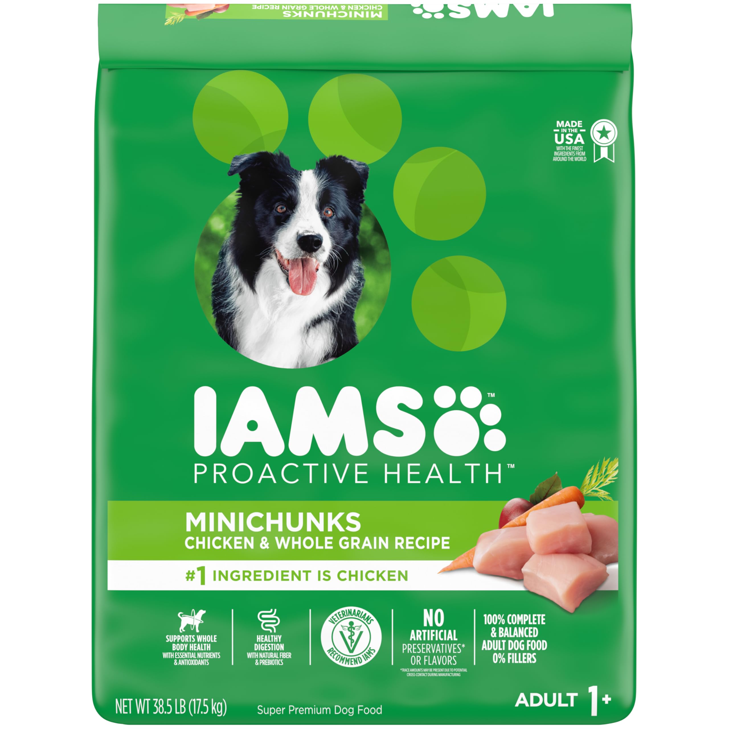 IAMS Proactive Health Minichunks Adult Dry Dog Food with Real Chicken, 30 lb. Bag