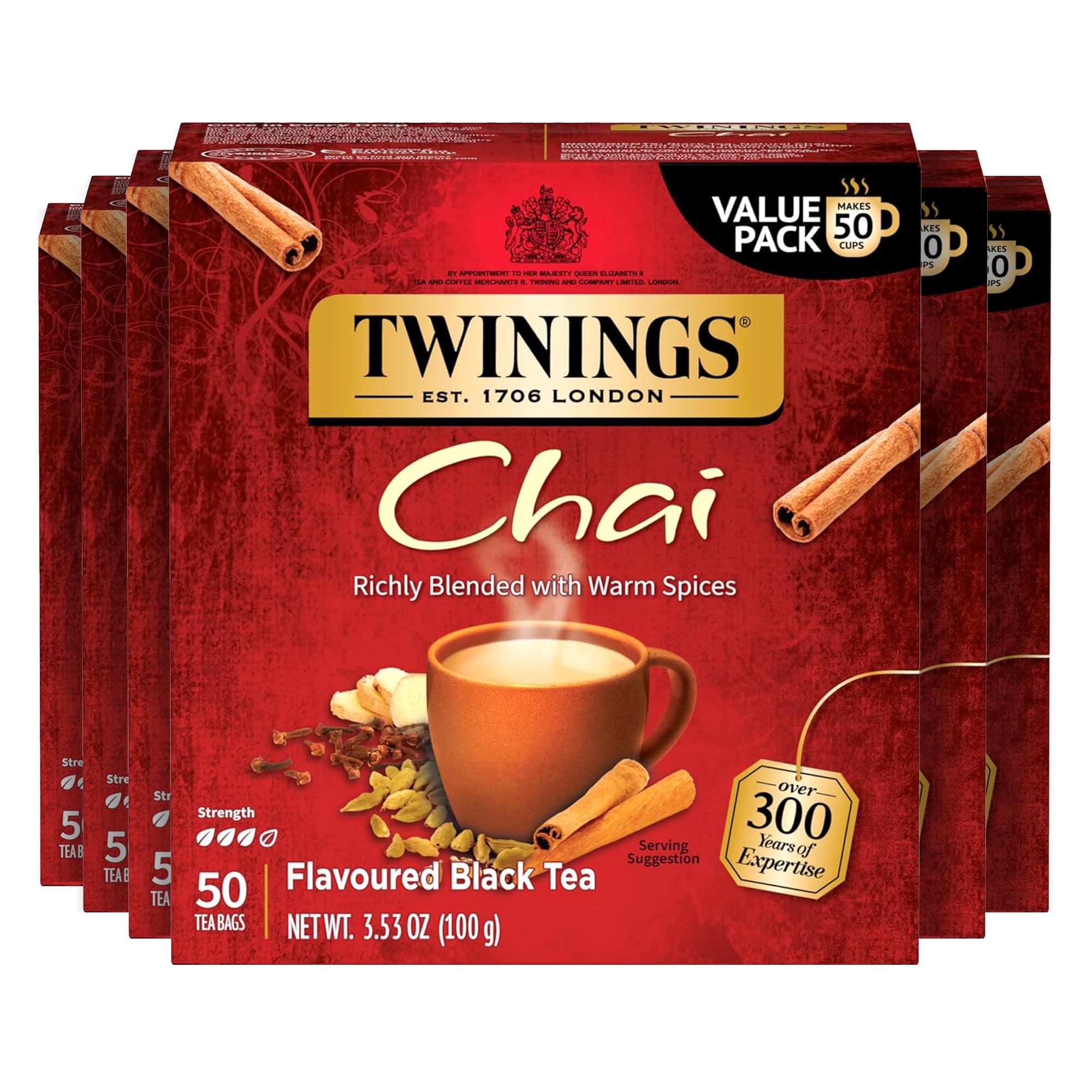 Twinings Lemon & Ginger Herbal Tea Individually Wrapped Bags, 100 Count (Pack of 1), Tangy Lemon, Spicy Ginger, Naturally Caffeine-Free, Enjoy Hot or Iced, 100 Teabags