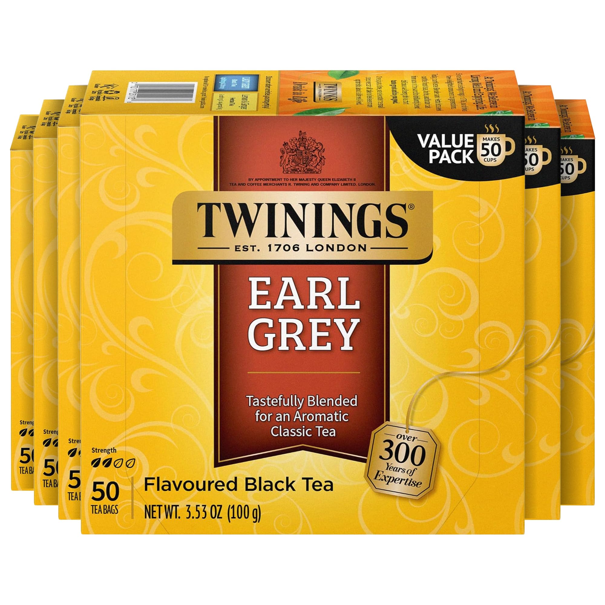 Twinings Lemon & Ginger Herbal Tea Individually Wrapped Bags, 100 Count (Pack of 1), Tangy Lemon, Spicy Ginger, Naturally Caffeine-Free, Enjoy Hot or Iced, 100 Teabags